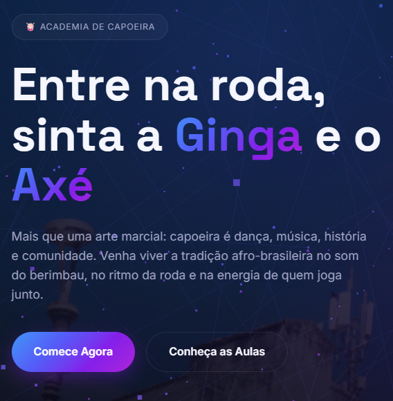 Projeto Academia de capoeira