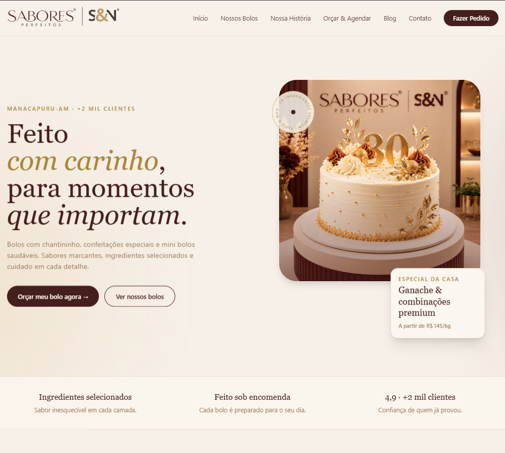 Projeto Sabores perfeitos