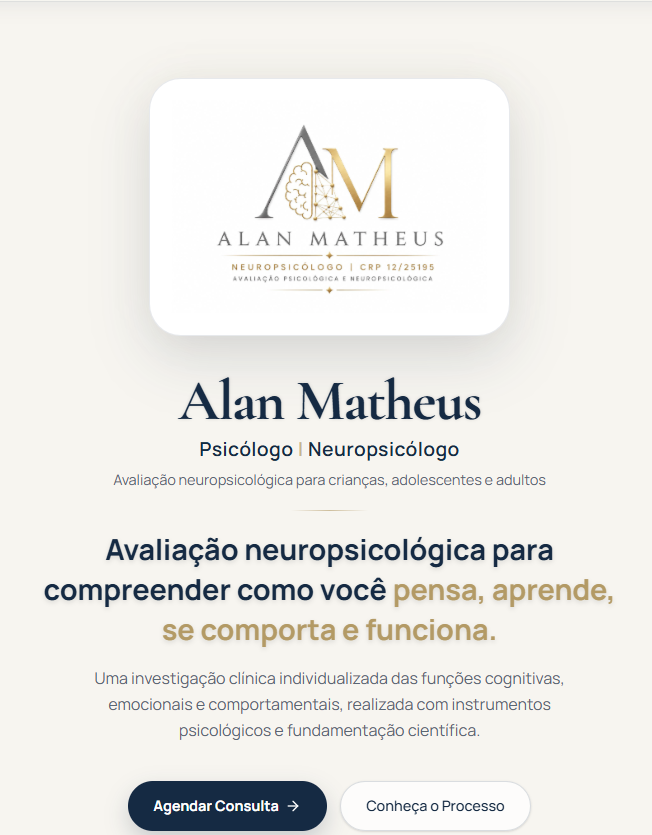 Projeto Landing Page Neuropsicólogo